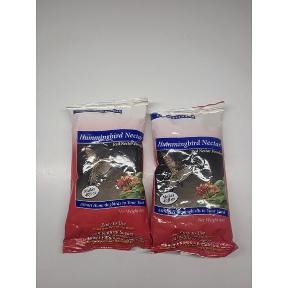 Hummingbird Red Sugar Nectar Powder Lot Of 2 All Natural w/ Vitamins & Calcium - Picture 1 of 2